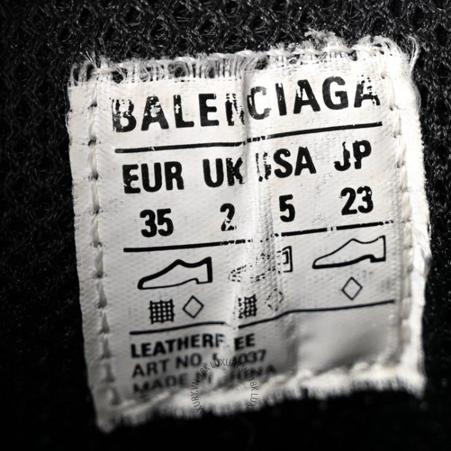 Giày Sneakers Balenciaga Fabric Mesh Washed Effect Triple S Black Red SDB026 23 Giày Sneakers Balenciaga Fabric Mesh Washed Effect Triple S Black Red SDB026