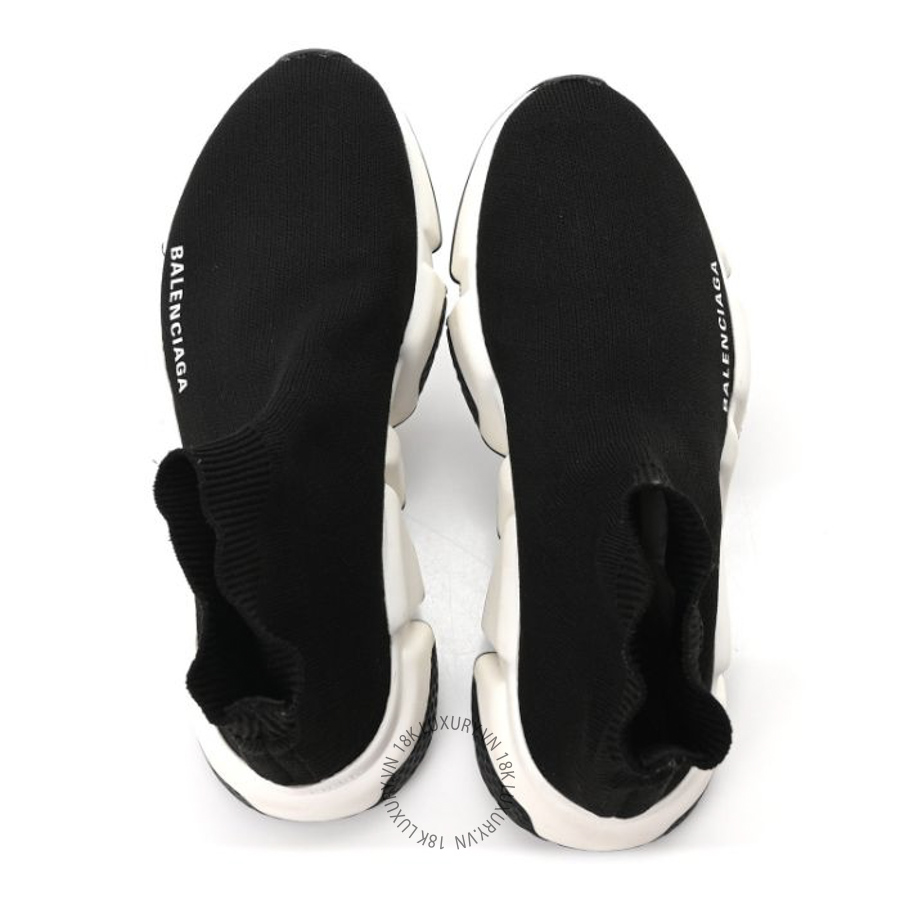 Giày Sock Sneakers Balenciaga Neoprene Knit Speed Black White SDB028