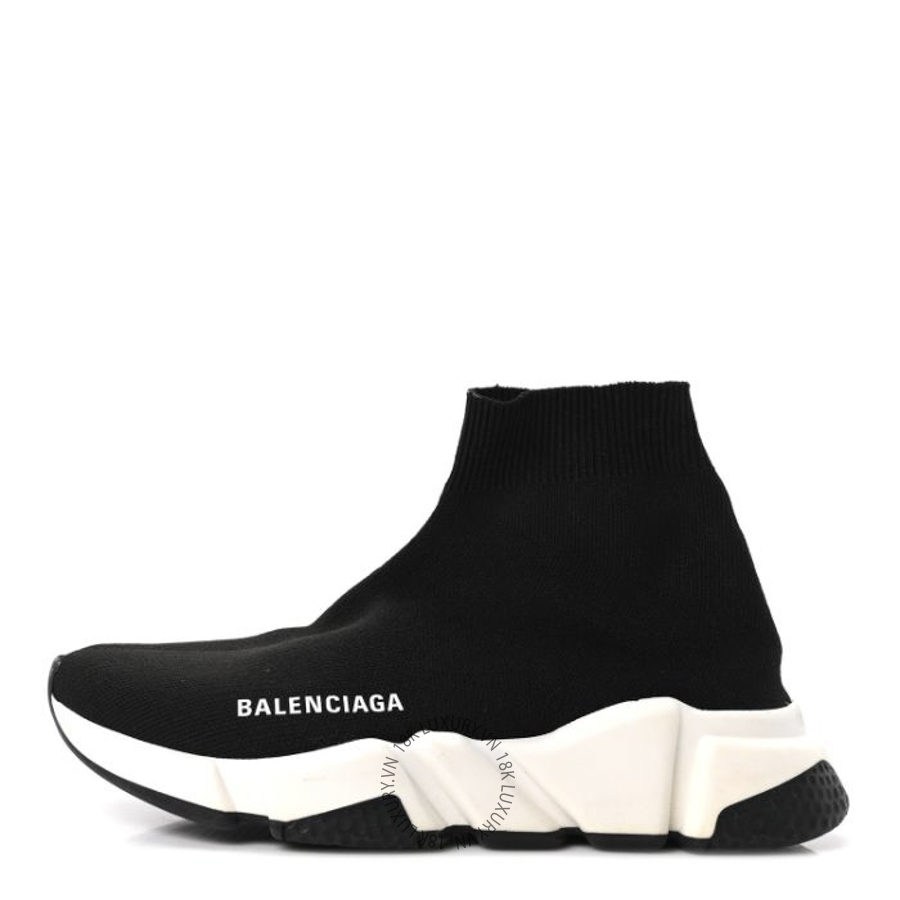 Giày Sock Sneakers Balenciaga Neoprene Knit Speed Black White SDB028