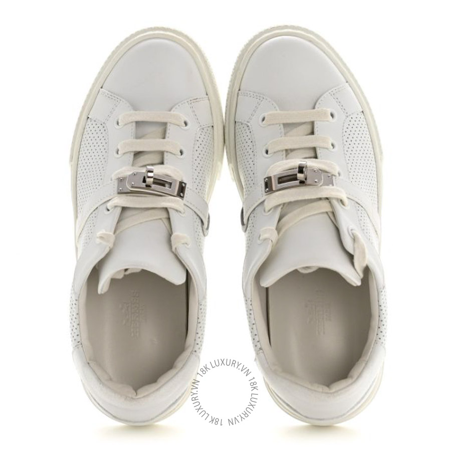Giày thể thao Hermes Calfskin Day Sneakers White FGH258