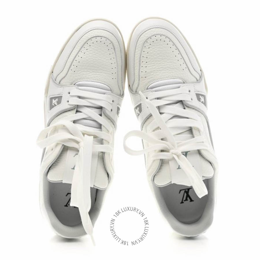 Giày thể thao Louis Vuitton Calfskin Mens LV Trainer Sneakers White FPGL118