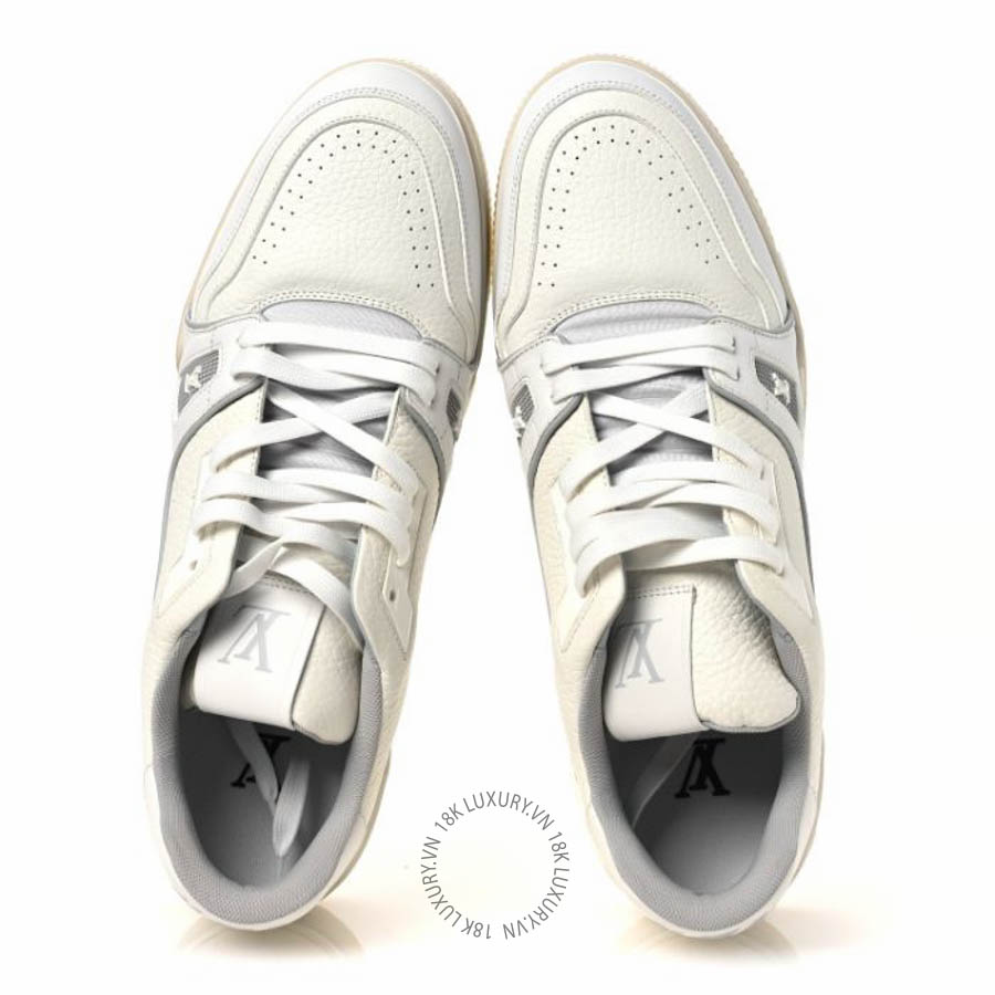 Giày thể thao Louis Vuitton Calfskin Mens LV Trainer Sneakers White FPGL162
