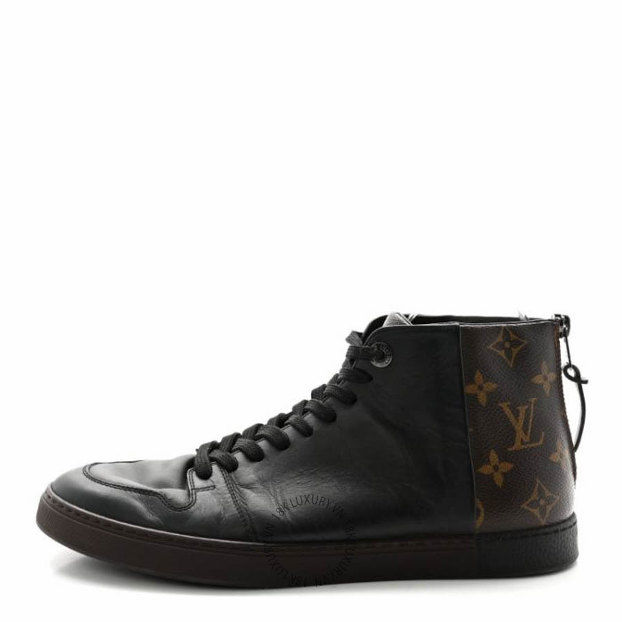 Giày thể thao Louis Vuitton Calfskin Monogram Line-Up Sneaker Boot Black FPGL008