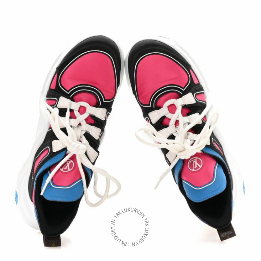 Giày thể thao Louis Vuitton Calfskin Technical Satin LV Archlight Sneakers Rose Pop Pink FPGL015