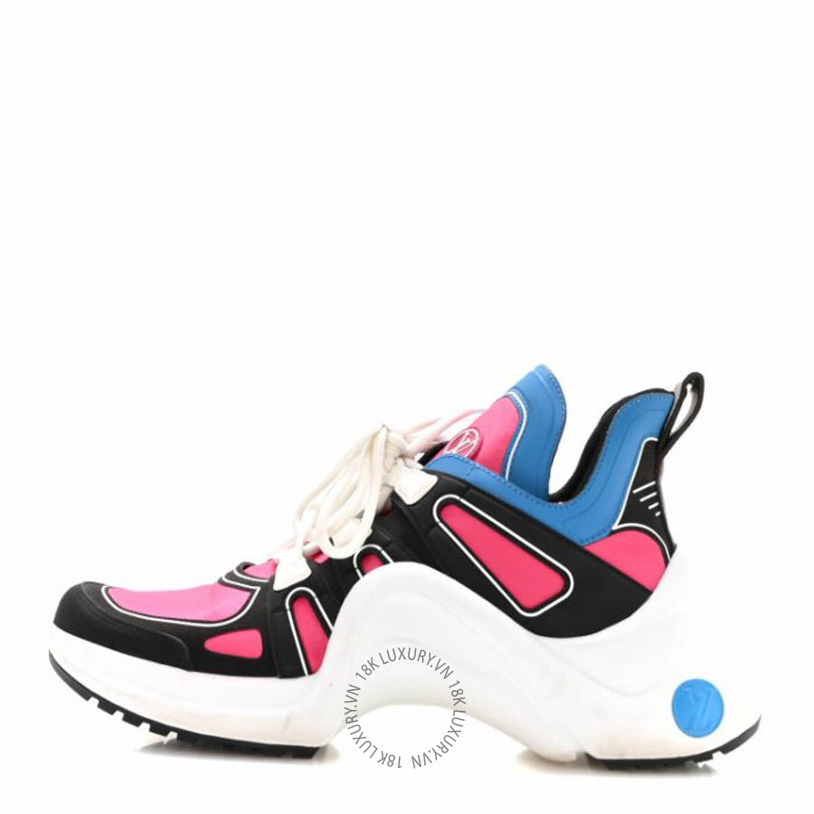 Giày thể thao Louis Vuitton Calfskin Technical Satin LV Archlight Sneakers Rose Pop Pink FPGL015