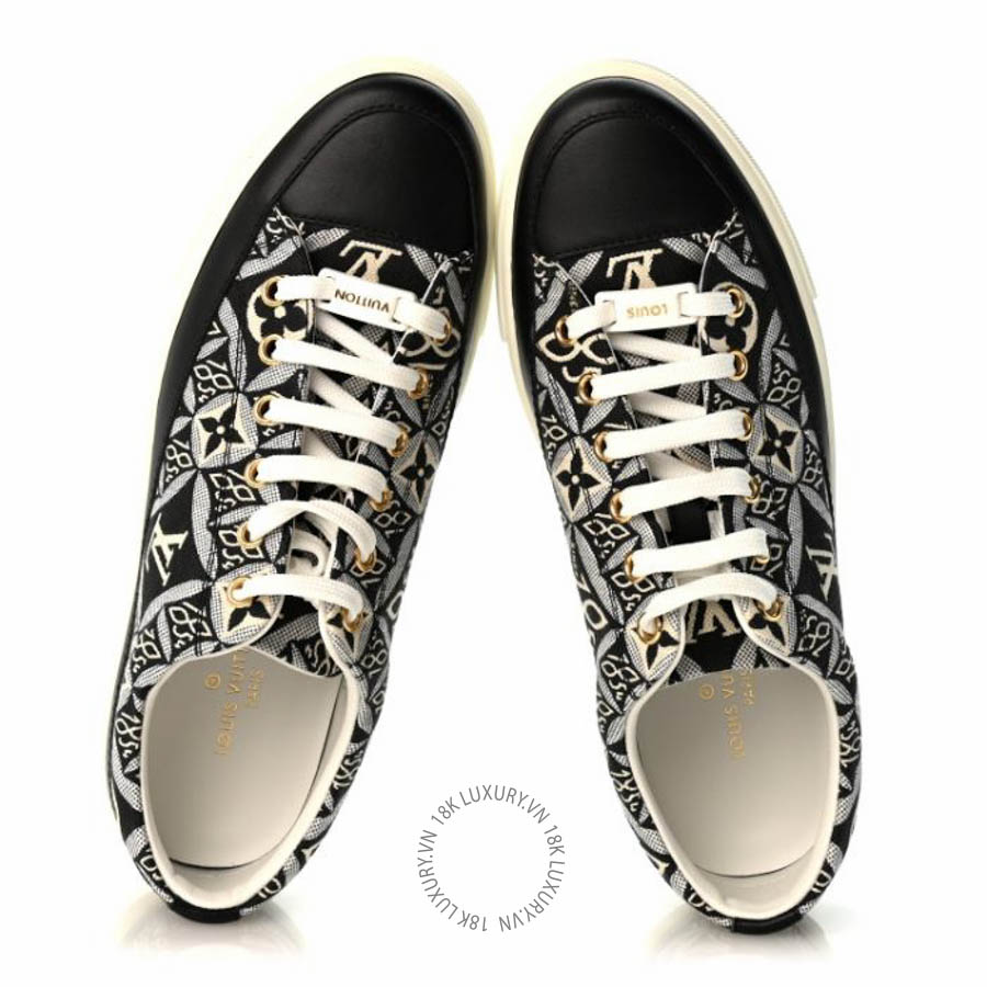 Giày thể thao Louis Vuitton Jacquard Since Stellar Sneakers Black FPGL066
