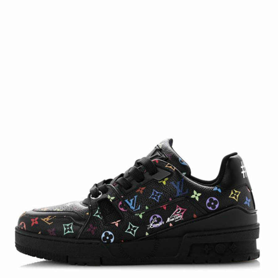 Giày thể thao Louis Vuitton LV X TM Calfskin Monogram Multicolor Womens LV Trainer Sneakers Black FPGL155