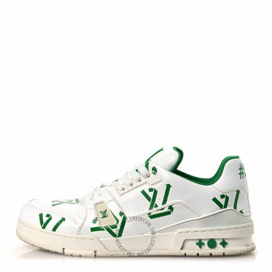 Giày thể thao Louis Vuitton Mens LV Trainer Sneakers Green FPGL043
