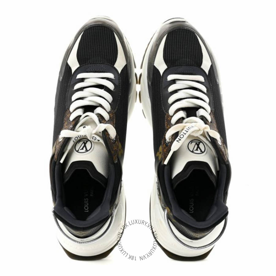 Giày thể thao Louis Vuitton Monogram Calfskin Run Sneakers Black FPGL052