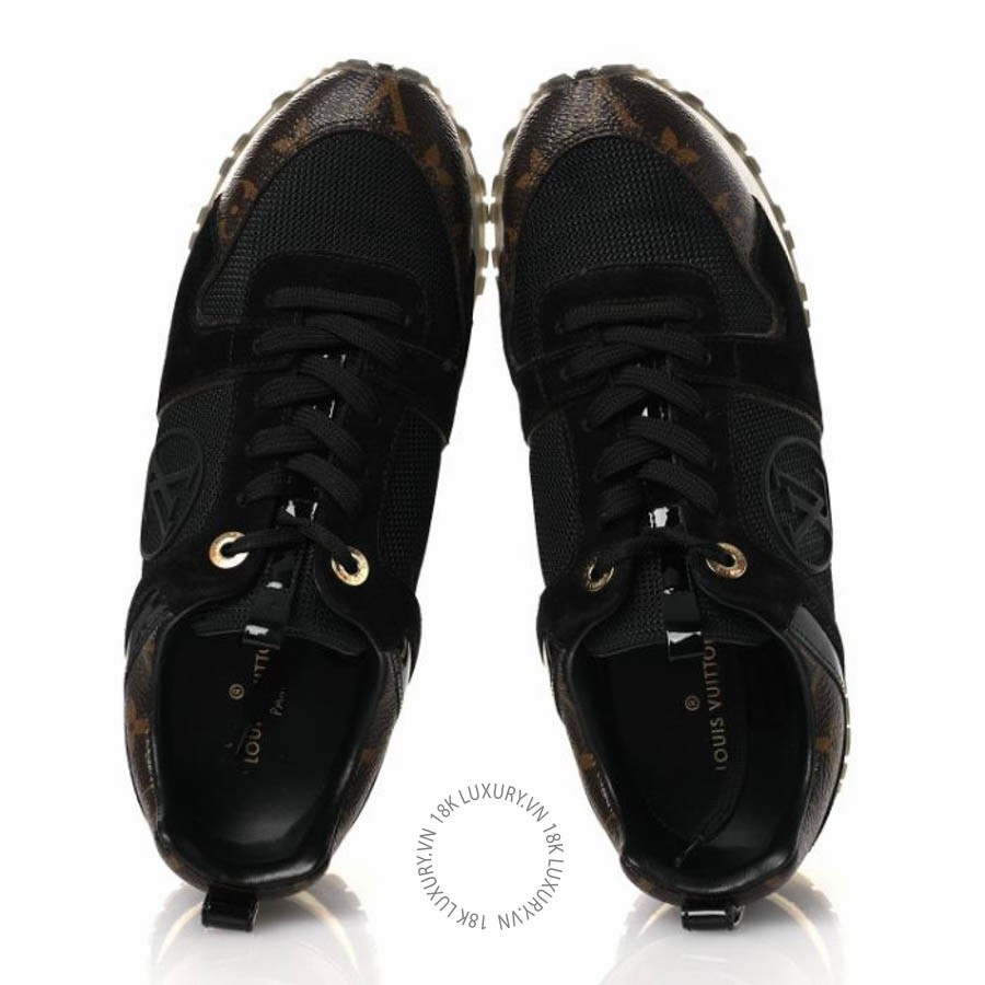 Giày thể thao Louis Vuitton Suede Monogram Run Away Sneakers Black FPGL075