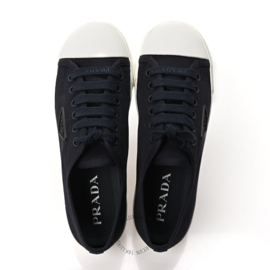 Giày thể thao Prada Drill Nylon Triangle Logo Sneakers Navy PRG72