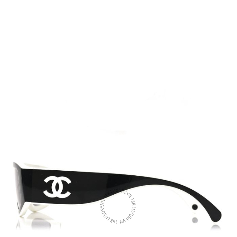 Kính Chanel Acetate Cat Eye Sunglasses 6057 Black White Black White KCN007 12 Kính Chanel Acetate Cat Eye Sunglasses 6057 Black White Black White KCN007