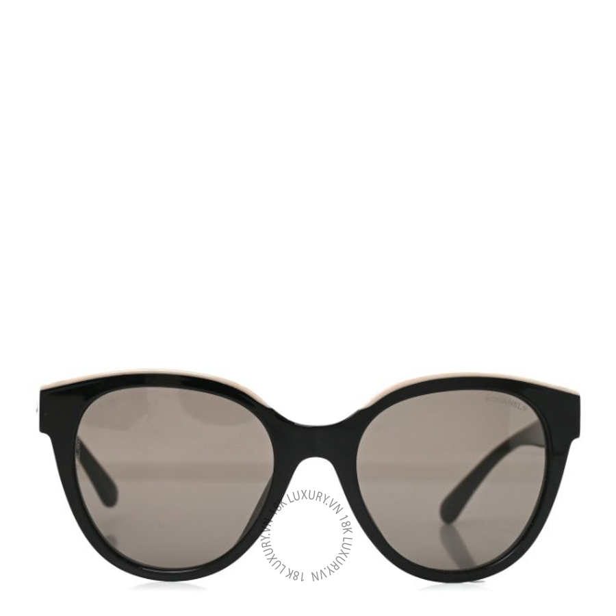Kính Chanel Acetate CC Butterfly Sunglasses 5414-A Black Beige KCN026