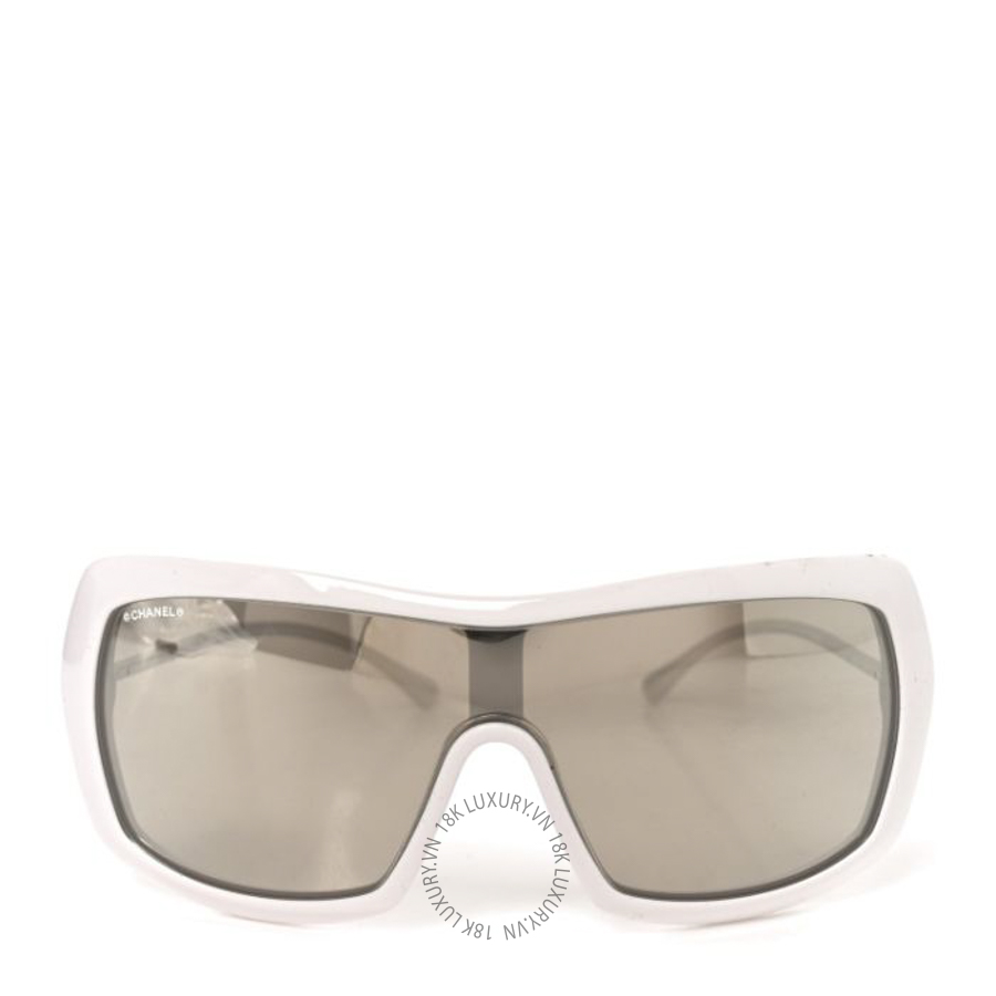 Kính Chanel Acetate Metal Shield Sunglasses 71336A White KCN101