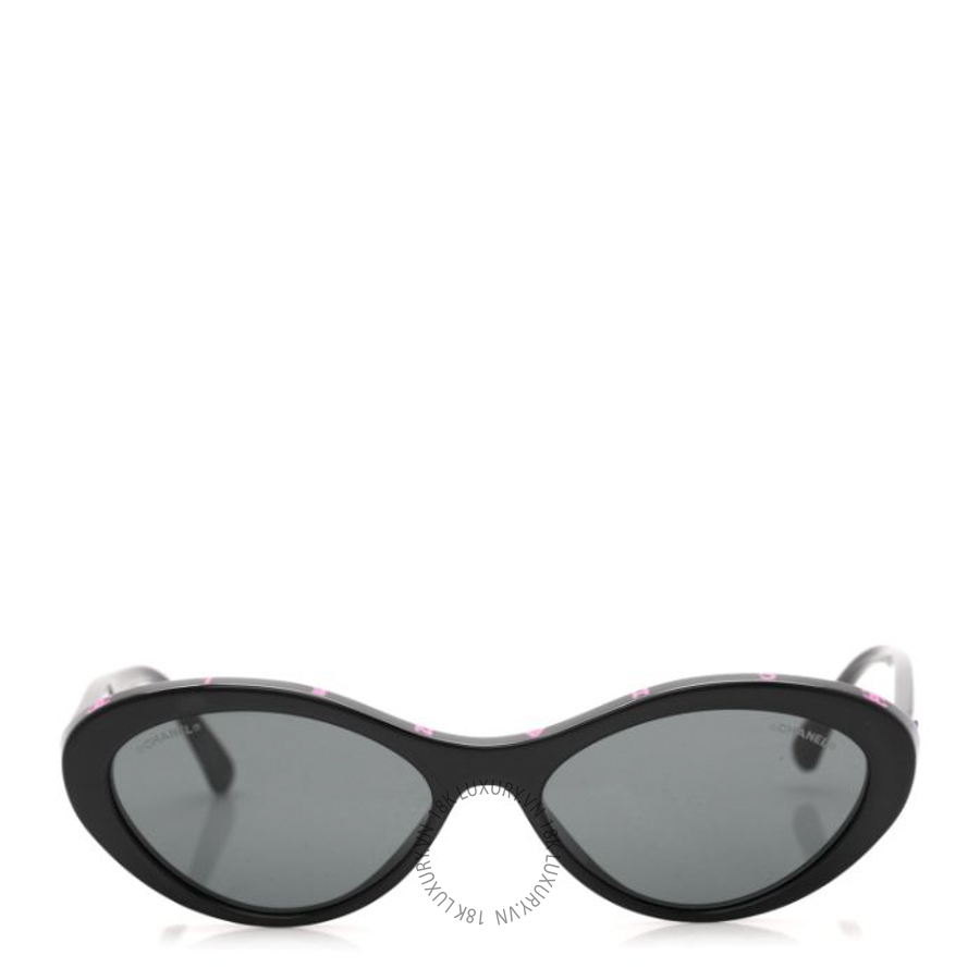 Kính Chanel Acetate Oval Sunglasses 5416-A Black Pink KCN097