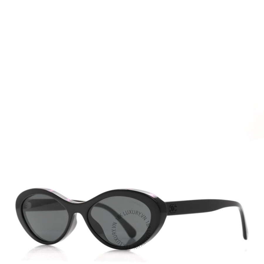 Kính Chanel Acetate Oval Sunglasses 5416-A Black Pink KCN097