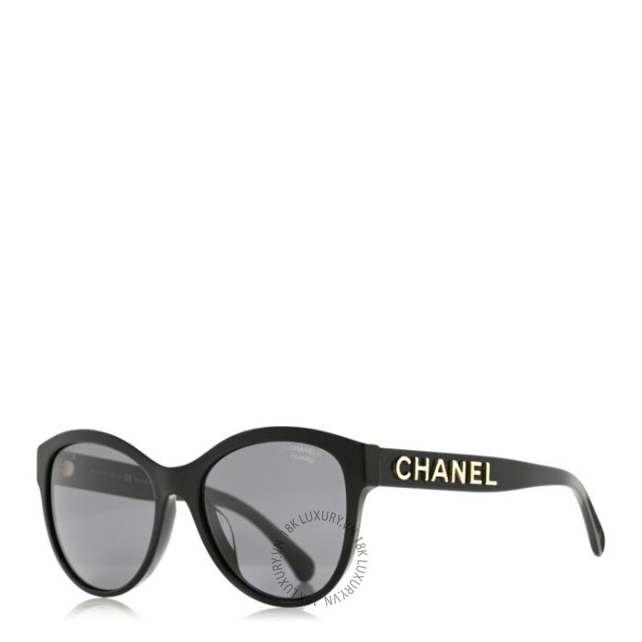 Kính Chanel Acetate Pantos Logo Polarized Sunglasses 5458 Black KCN027