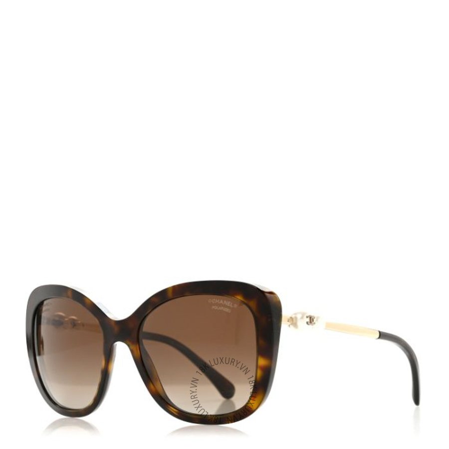 Kính Chanel Acetate Pearl Winter Butterfly Sunglasses 5339-H Tortoise KCN029