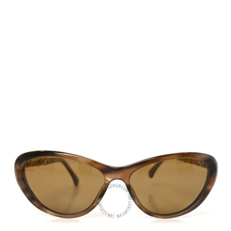 Kính Chanel Acetate Polarized Bijou Cat Eye Sunglasses 3270 Tortoise KCN091