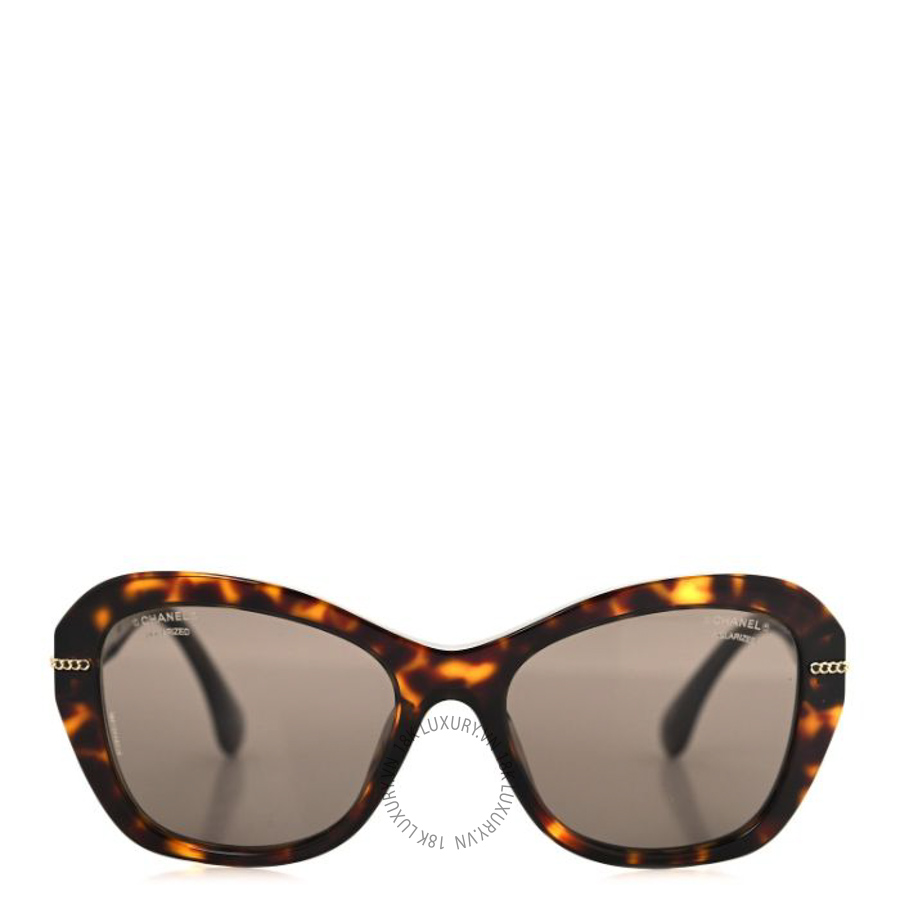 Kính Chanel Acetate Polarized CC Butterfly Sunglasses 5510-A Dark Tortoise Dark Tortoise KCN055