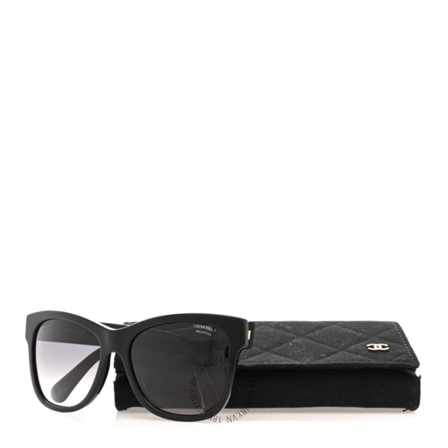 Kính Chanel Acetate Polarized Square CC Sunglasses 5380 Black KCN037 14 Kính Chanel Acetate Polarized Square CC Sunglasses 5380 Black KCN037