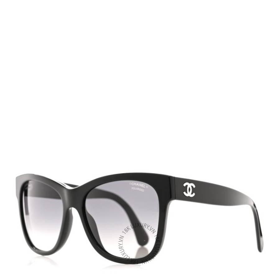 Kính Chanel Acetate Polarized Square CC Sunglasses 5380 Black KCN037