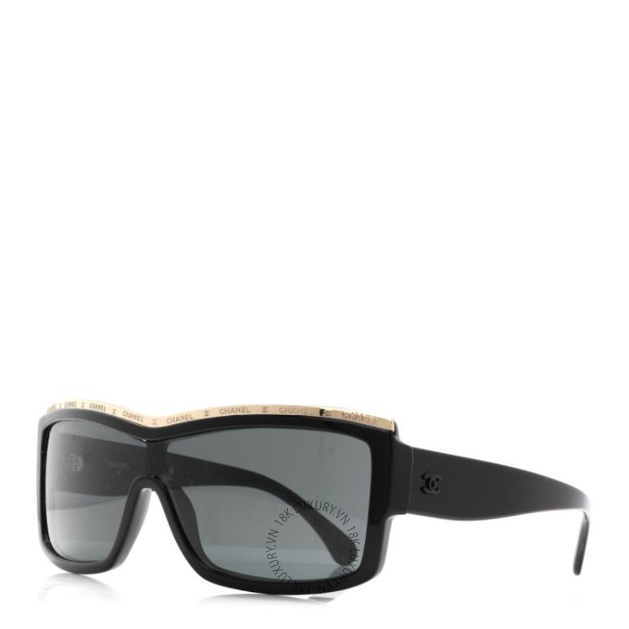 Kính Chanel Acetate Shield Sunglasses 71504 Black KCN107