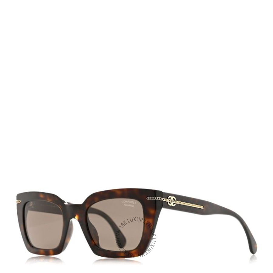 Kính Chanel Acetate Square Sunglasses 5509-A Tortoise KCN060