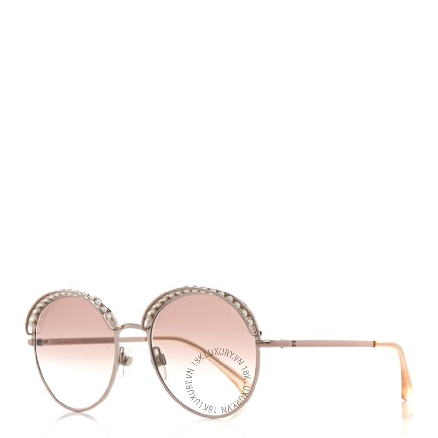Kính Chanel Round Pearl Sunglasses 4247-H Pink Gold KCN084