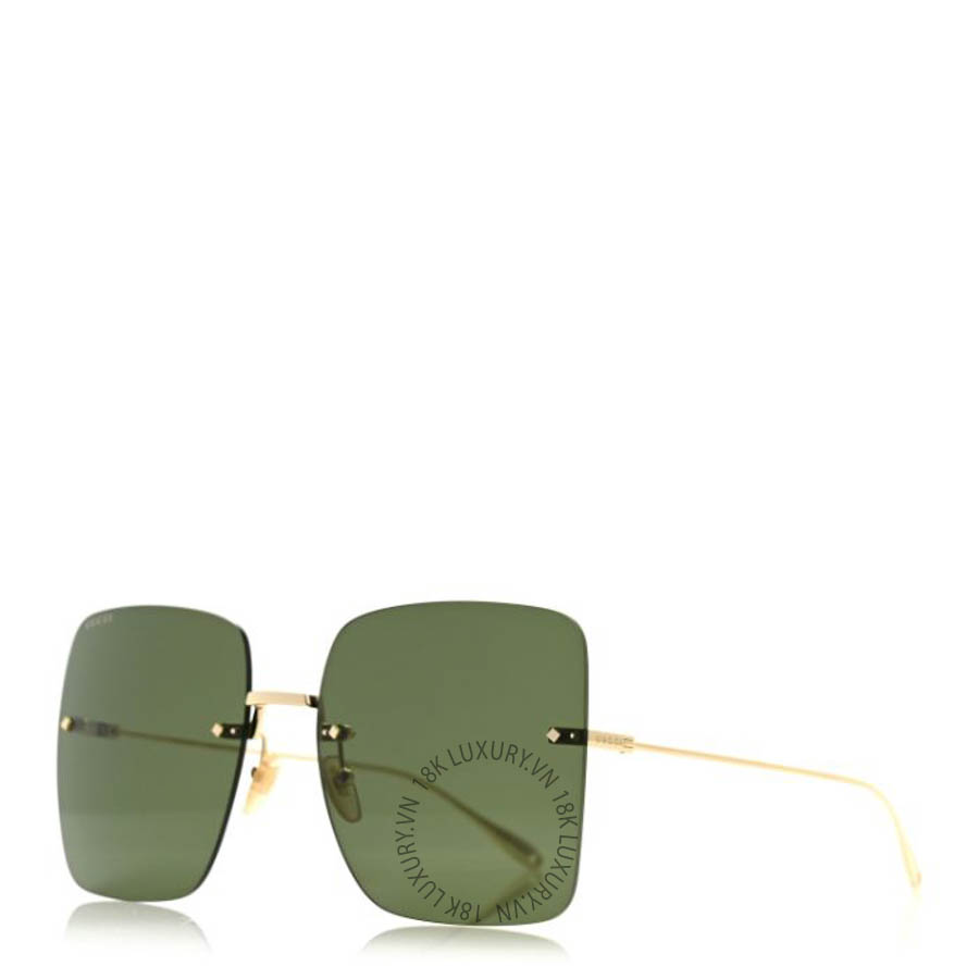 Kính Gucci Acetate Detachable Charm Square Frame Sunglasses GG1147S Green FSKG050