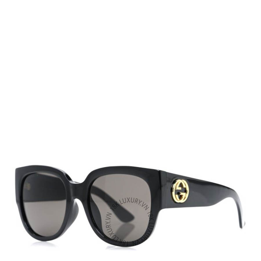 Kính Gucci Acetate Square Frame Sunglasses GG0142SA Black FSKG016