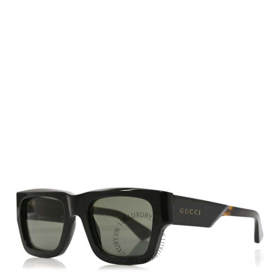 Kính Gucci Acetate Square Frame Sunglasses GG1668S Black Tortoise FSKG026
