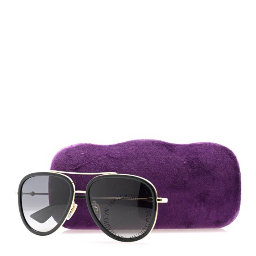 Kính Gucci Aviator Sunglasses GG0062S Black Gold FSKG047 14 Kính Gucci Aviator Sunglasses GG0062S Black Gold FSKG047
