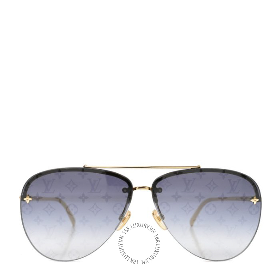 Kính Mắt Louis Vuitton Metal Monogram LV Pilot LightZ1914U Gold Dark Gun JYP001