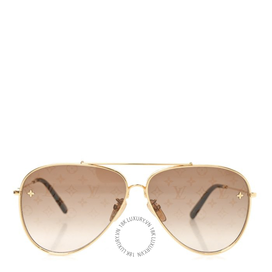 Kính Mắt Louis Vuitton Metal The LV PilotZ1620U Gradient Brown Monogram JYP039