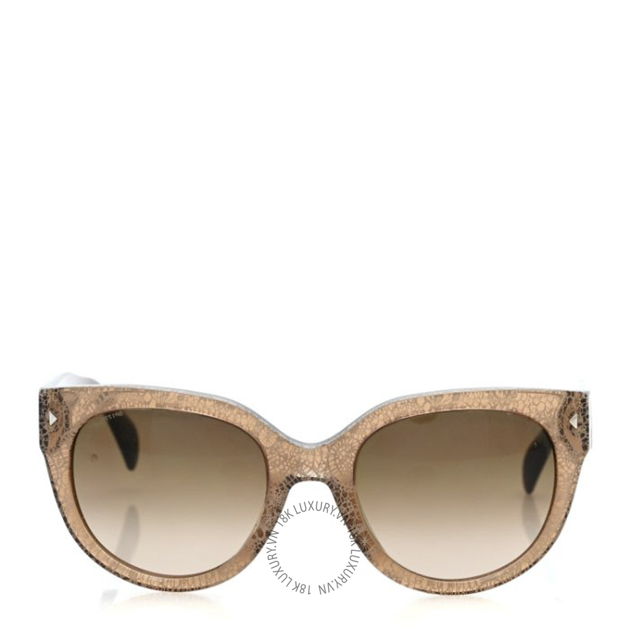 Kính Mắt Prada Acetate Lace Round SPR 17O Black YGP014