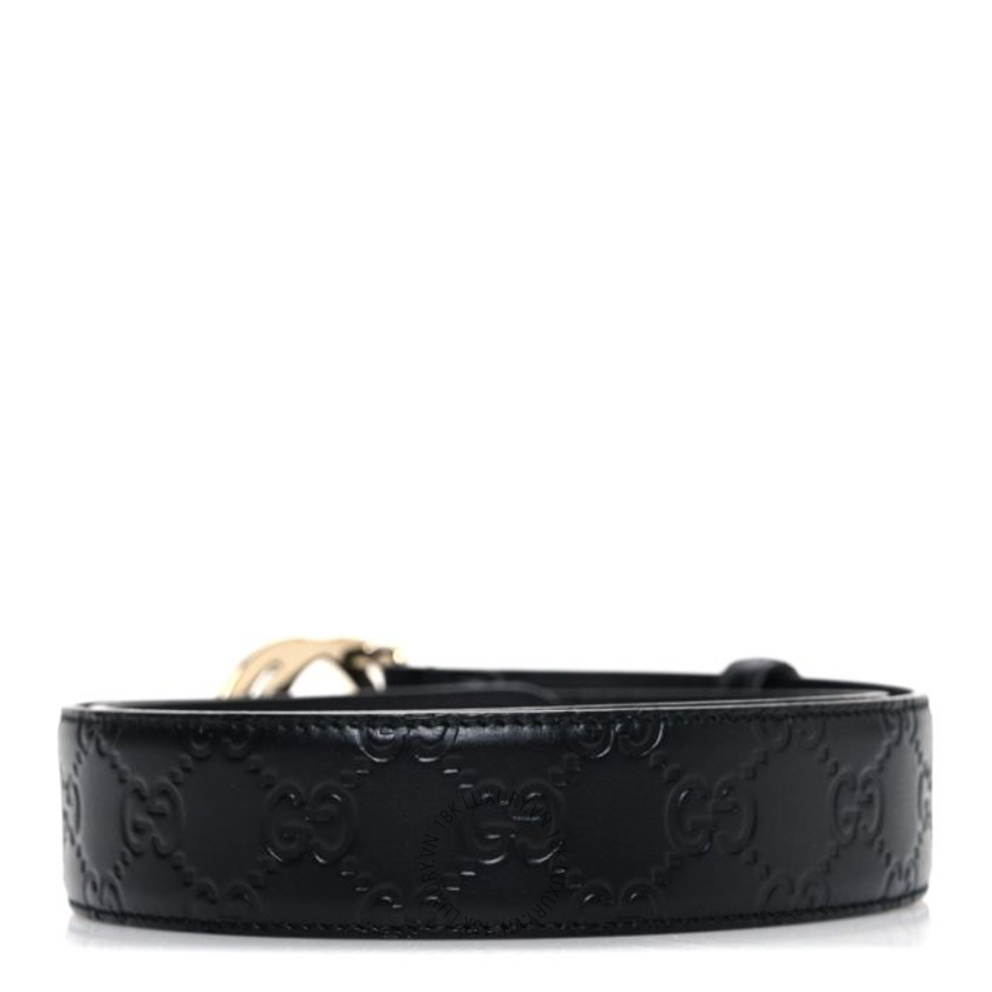 Thắt lưng Gucci Calfskin Interlocking G 37mm Belt Black TLG177