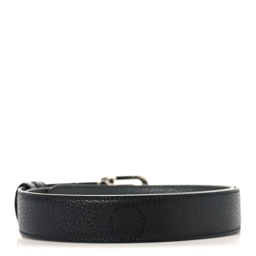Thắt lưng Gucci Textured Dollar Calfskin Squared Interlocking G 30mm Reversible Belt Black TLG178