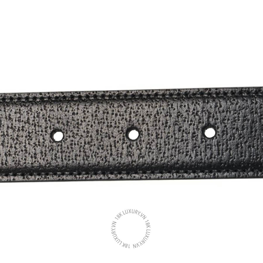 Thắt lưng Gucci Textured Dollar Calfskin Squared Interlocking G 30mm Reversible Belt Black TLG178 8 Thắt lưng Gucci Textured Dollar Calfskin Squared Interlocking G 30mm Reversible Belt Black TLG178