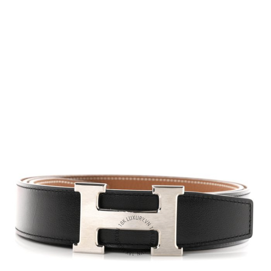 Thắt lưng Hermes Box Togo 32mm H Belt Black Gold AFF031