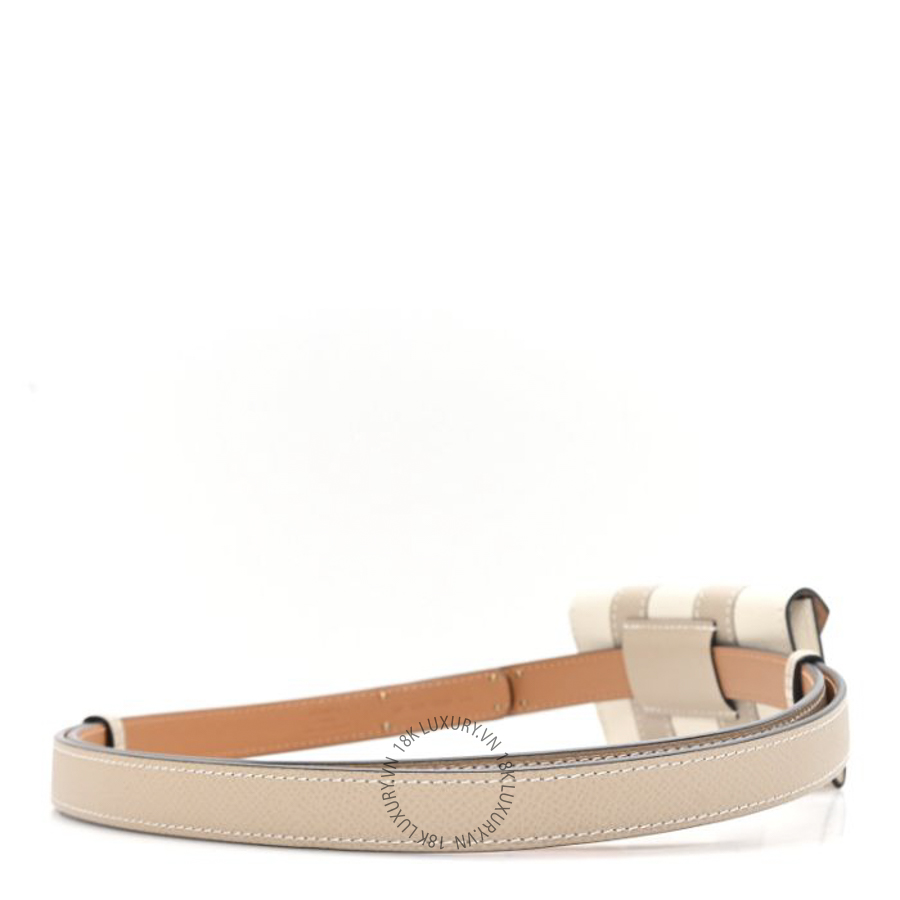 Thắt lưng Hermes Epsom Bayadere Kelly Pocket Belt Trench Craie AFF030