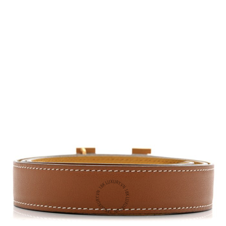 Thắt lưng Hermes Swift Epsom 24mm Mini Constance Belt Gold Jaune Ambre AFF018