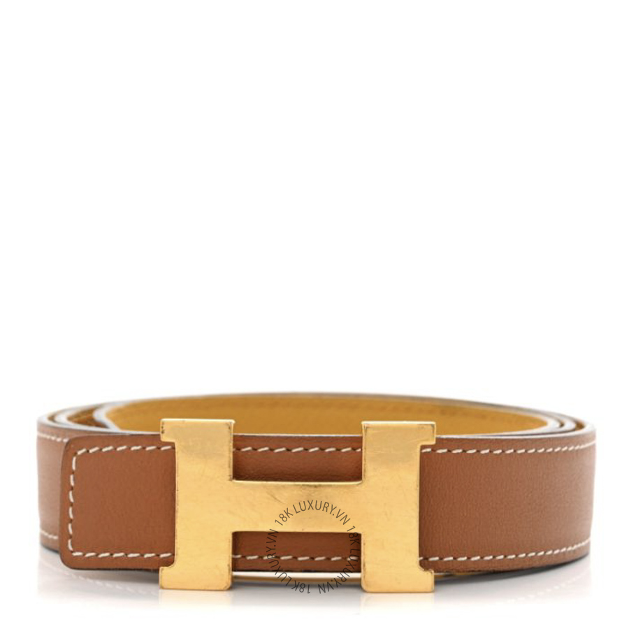 Thắt lưng Hermes Swift Epsom 24mm Mini Constance Belt Gold Jaune Ambre AFF018