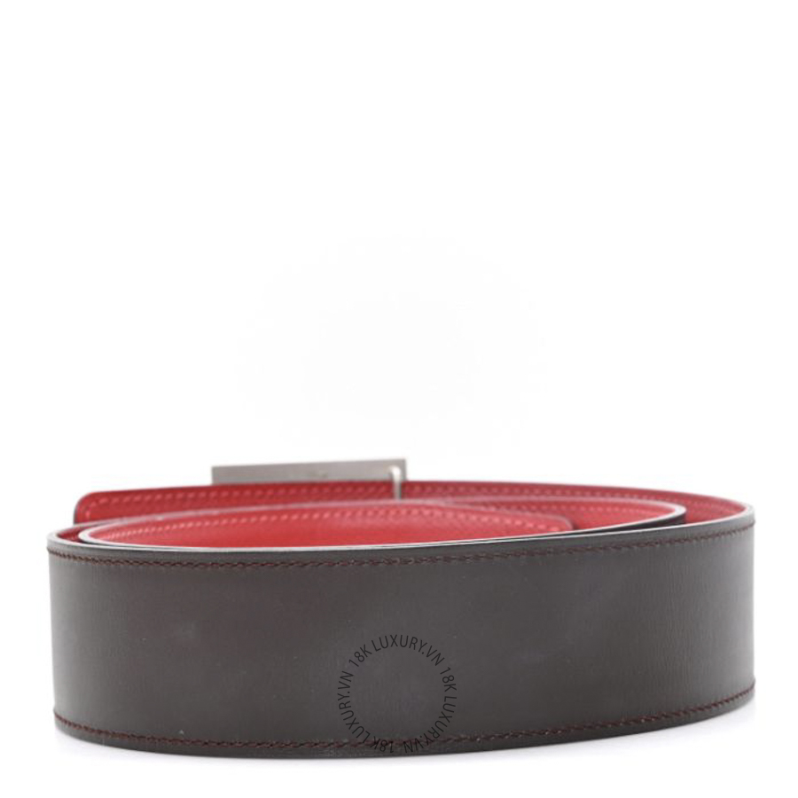 Thắt lưng Hermes Swift Epsom Medor H Belt Chocolate Rouge Casaque AFF027