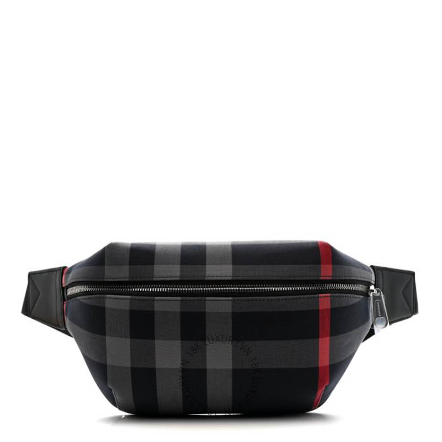 Túi bao tử Burberry House Check Sonny Bum Bag Navy Grey FPTG111