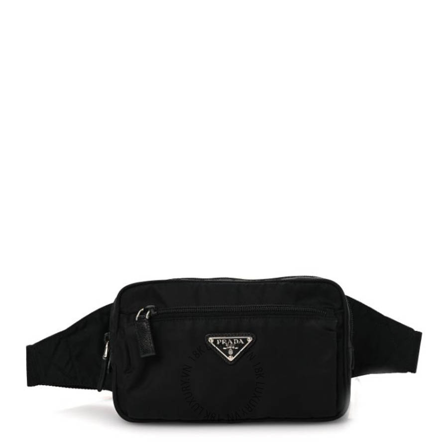 Túi bao tử Prada Re-Nylon Saffiano Belt Bag Black FPTP156