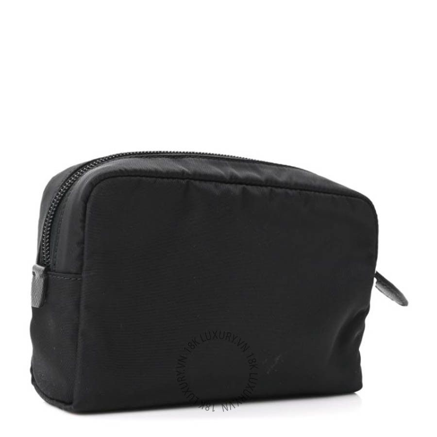 Túi cầm tay Prada Re-Nylon Vela Saffiano Wristlet Black FPTP024