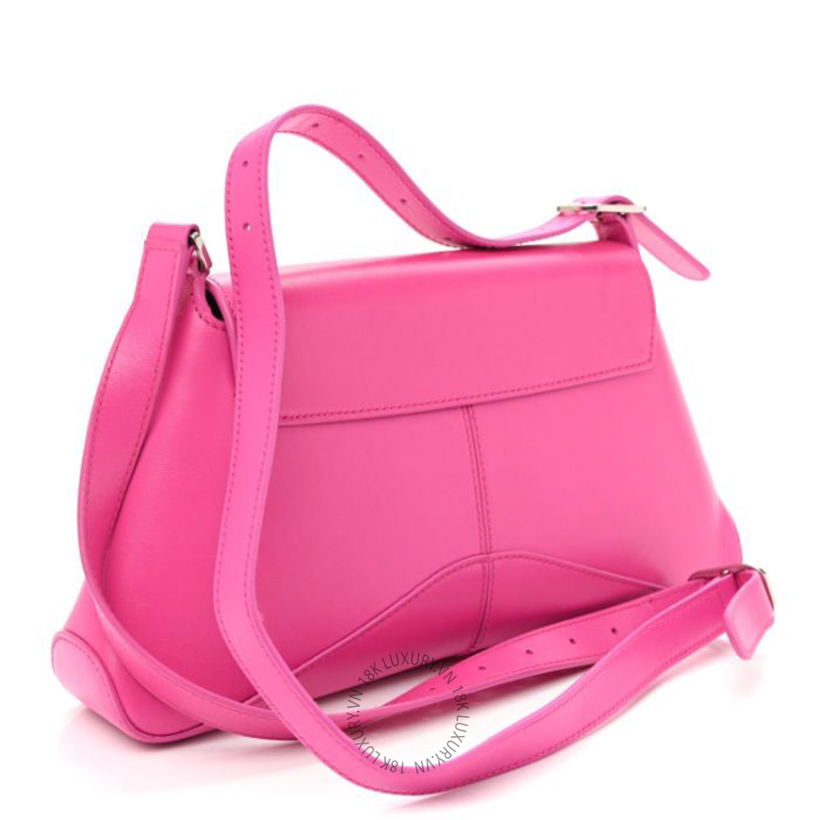 Túi đeo chéo Balenciaga Box Calfskin Medium XX Flap Bag Lipstick Pink BLG329