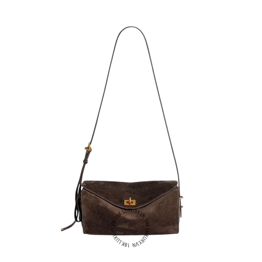 Túi đeo chéo Balenciaga Women's Le 7 Shoulder Bag Medium in Moka 8681022ACJ02362 BLT104