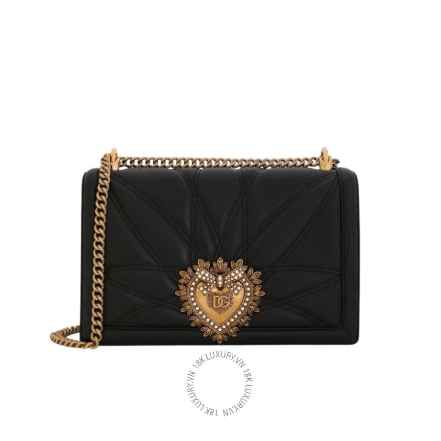 Túi đeo chéo Dolce Gabbana Large Devotion bag in quilted nappa leather BB7100AW43780999